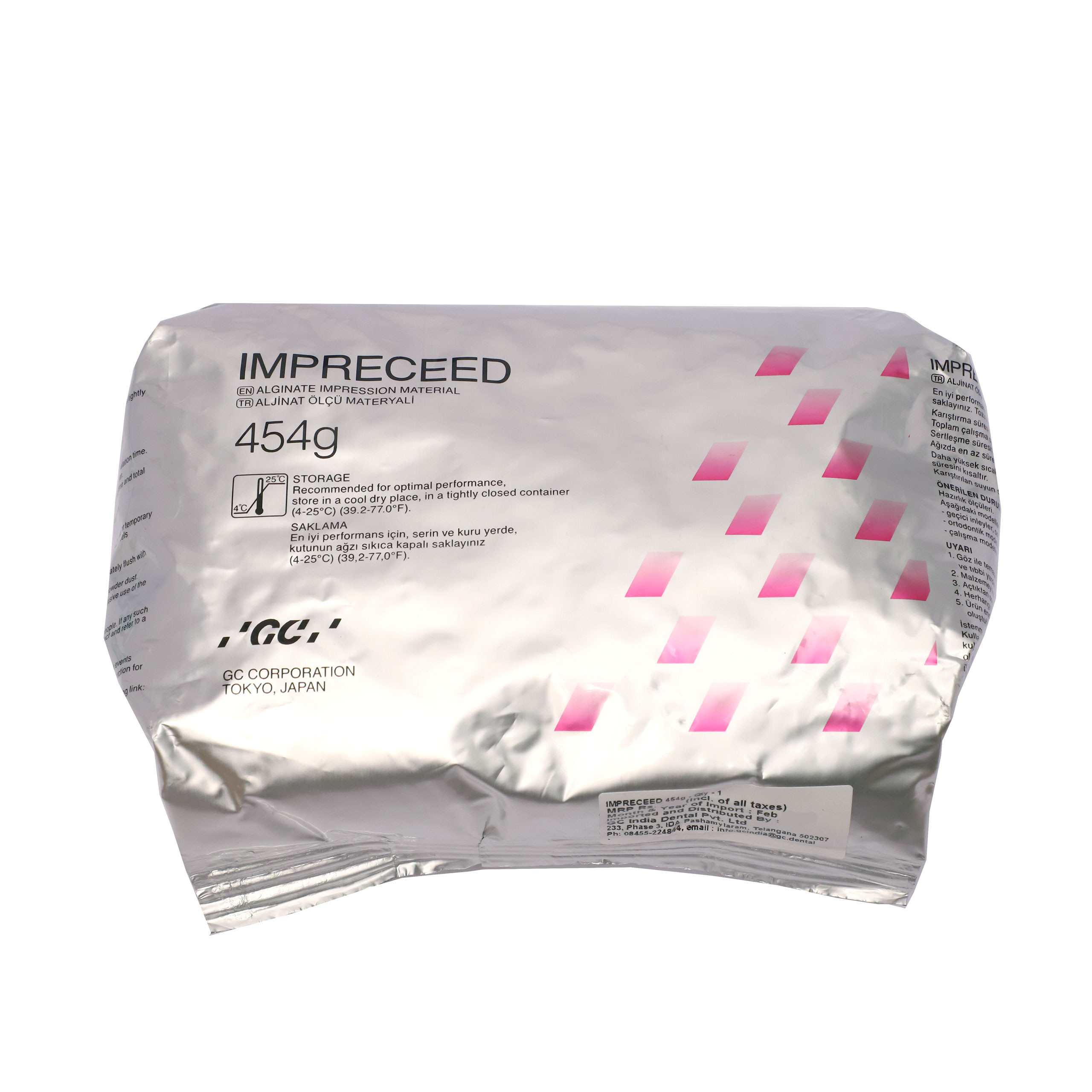 Gc Impreceed Dust-Free Alginate  Material 454Gm